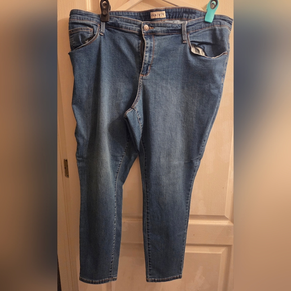 Ava & Viv Relaxed Fit Blue Jean Jeggings